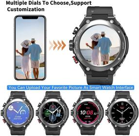 img 3 attached to 🌟 Ultimate 2 in 1 Smart Watch with Earbuds: MP3, Voice Recorder, Calls, Fitness Tracker, Blood Oxygen Heart Rate Sleep Monitor - 1.28 Inch HD Touch Screen for iPhone Samsung Android