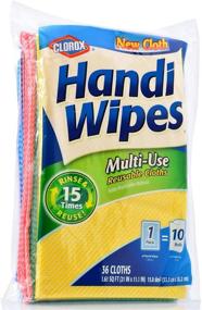 img 4 attached to 🧽 Convenient and Colorful: Clorox Handi Wipes Pack of 36 Multicolored Cloths for Everyday Cleaning