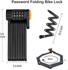 img 2 attached to Folding Bike Lock with 4 Password Anti-Theft: Secure Your Bicycle 🔐 with this Heavy-Duty Combination Chain Lock featuring 8 High Security Hardened Metal Links