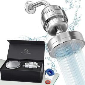 img 4 attached to AquaHomeGroup Luxury Filtered Shower Head Set: Advanced 15 Stage Shower Filter for Hard Water, Chlorine & Harmful Substances Removal - High Output Showerhead Filter