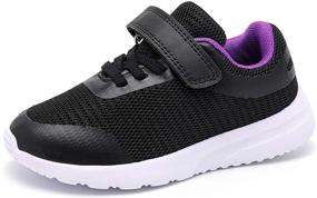 img 4 attached to RIBONGZ Toddler Girls' Running Sneakers - Athletic Shoes for Toddlers