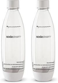 img 4 attached to 🥤 Sodastream Source 2-Pack Original White Carbonating Reusable Water Bottles 1 Liter BPA-Free: Perfect Fit for Play, Source, Power, Spirit, and Fizzi Soda Makers