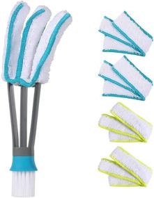 img 4 attached to 🧹 Efficient SetSail Blind Duster: Advanced Blind Cleaner Brush with Microfiber Sleeves for Vertical Blinds, Air Conditioning Units, Dusting Ceilings, Car Vents, and More!