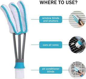 img 1 attached to 🧹 Efficient SetSail Blind Duster: Advanced Blind Cleaner Brush with Microfiber Sleeves for Vertical Blinds, Air Conditioning Units, Dusting Ceilings, Car Vents, and More!
