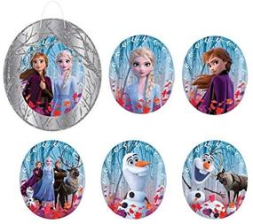 img 1 attached to 🎉 Frozen 2 Birthday Prismatic Party Hats: 8" x 3.75", Pack of 8 - Fun Accessories for Kids' Celebrations