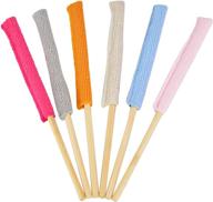 🧹 home-x microfiber dusting sticks: multi-color detail dusters (set of 6) - 10 1/2" l logo