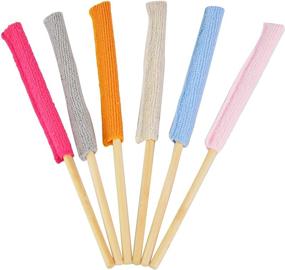 img 4 attached to 🧹 HOME-X Microfiber Dusting Sticks: Multi-Color Detail Dusters (Set of 6) - 10 1/2" L