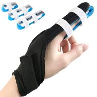 🖐️ effective finger splint: teroys trigger finger support brace for mallet, middle, pinky, broken fingers - straightening, arthritis relief - 3 sizes, aluminum with nylon sleeves logo