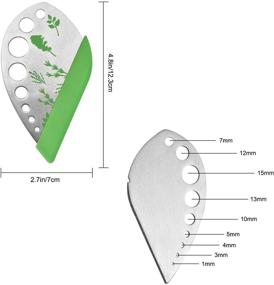 img 3 attached to Effortless Herb Stripping: 9-Hole Stainless Steel Tool for Kale Leaves, Curved Edge Kitchen Gadget