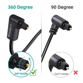 img 2 attached to Enhance Sound Quality with the 90 Degree Slim Digital SPDIF Audio Optical Cable - Perfect for Sound Bar, TV, PS4, Xbox, Home Theater - 6ft