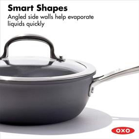 img 2 attached to 🍳 OXO Good Grips Pro Nonstick Cookware Set - 12 Piece: Dishwasher Safe, Black Pots and Pans Collection