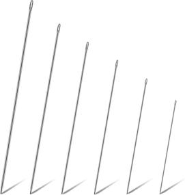 img 4 attached to 6-Piece Set of Long Straight Hand Needles for Leather Sewing - 🪡 5/6/7/9/10/12 Inch Sizes - Upholstery, Webbing Edges - Heavy Duty, Thick Needles for Seamstresses