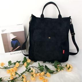 img 1 attached to LSXCSM Corduroy Shoulder Handbags Crossbody Women's Handbags & Wallets in Hobo Bags