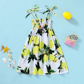 img 3 attached to 🌈 Adorable Baby Girls Rainbow Dress: Sleeveless Halter Princess Sundress for Toddler Beach Play