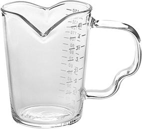 img 1 attached to 🥛 Versatile 150ml Glass Measuring Cup with Double Spouts and Heat-Resistant Handle - Ideal for Espresso, Bar Parties, Milk, Coffee, Wine, and More!