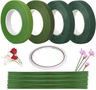 🌺 complete floral tape and stem wire set with double-sided adhesive tape for floral arrangements and bouquets logo