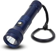 🔦 powerkan scuba torch light: diving flashlight with battery level indicator, 1300 lumens, underwater 100m/110yd logo