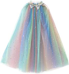 img 3 attached to 🌈 Vibrant Rainbow Summer Cloak Princess D49Multicolored: A Colorful Must-Have for Summer Fashion