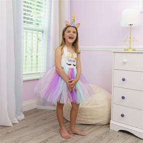 img 3 attached to 🦄 Magical Unicorn Costume Outfit with Headband for Birthday Celebration