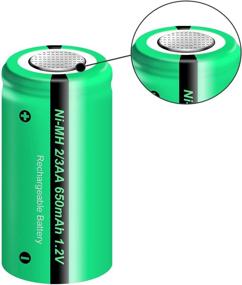 img 2 attached to 🔋 High capacity 400mAh 2/3AAA Size NiMH Rechargeable Battery with Flat Top - Not AAA Size Battery (Set of 6pcs)