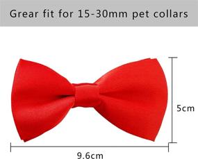 img 1 attached to 🐶 JpGdn 2pcs Small Dogs Collar Attachments - Black and Red Bows Ties for Puppies, Cats - Ideal for Wedding, Birthday Party Collars - Bowties with Sliding Bows, Neckties - Grooming Accessories, Costumes