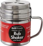 🌶️ elizabeth karmel’s stainless steel adjustable dry rub shaker - medium and coarse grind seasonings with holes, 1-cup capacity logo