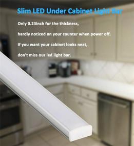 img 3 attached to 🔦 Vovamo 12 inch Linkable LED Closet Lighting Bars, Dimmable Daylight White Cabinet Lights, 5000K, 3 Bars Kit for Kitchen Cabinet Counter - UL Listed 12V Plug