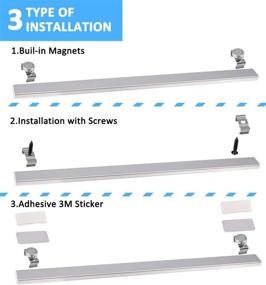 img 1 attached to 🔦 Vovamo 12 inch Linkable LED Closet Lighting Bars, Dimmable Daylight White Cabinet Lights, 5000K, 3 Bars Kit for Kitchen Cabinet Counter - UL Listed 12V Plug