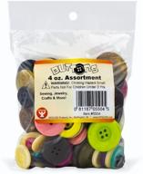 🔘 hygloss products assorted buttons bag for art and craft projects, 4-ounce, 4 oz logo