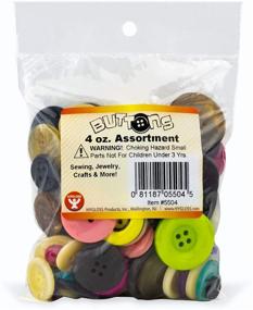 img 3 attached to 🔘 Hygloss Products Assorted Buttons Bag for Art and Craft Projects, 4-Ounce, 4 Oz