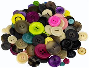 img 2 attached to 🔘 Hygloss Products Assorted Buttons Bag for Art and Craft Projects, 4-Ounce, 4 Oz