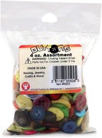 img 1 attached to 🔘 Hygloss Products Assorted Buttons Bag for Art and Craft Projects, 4-Ounce, 4 Oz