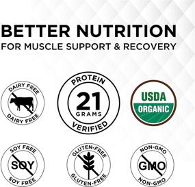 img 2 attached to 🌱 Organic Vegan Protein Powder Trial Size - Plant Based Protein Powder Blend with Pea Protein, Omega's, and More - Raw, Gluten & Soy Free, Non GMO (Vanilla, 5 Serving)