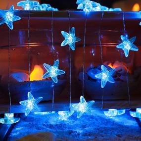 img 3 attached to 🌊 Indoor Beach Themed String Lights - Holitown Starfish Ocean Decor Fairy Lights, Battery Powered with Remote Control for Home Decor, Summer Party Room Embellishment - Starfish Design