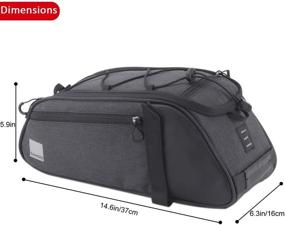 img 3 attached to 🚲 COTEetCI 8L Mountain Bike Rack Trunk Bag - Rear Bike Cargo Bag for Cycling, Outdoor Adventure, and Luggage - Shoulder Bag Included