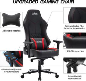 img 1 attached to Version Adjustable Armrests Premium Headrest Sports & Fitness and Leisure Sports & Game Room