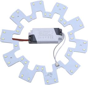 img 4 attached to 💡 Efficient Warm White LED Panel Ceiling Light Fixture - 18w 5730 SMD Circle Annular Round Replacement Board Bulb