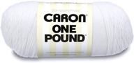 🧶 caron 29401010501 one pound solids yarn, 16 oz, gauge 4 medium, 100% acrylic - white - crochet, knitting & crafting (1 piece) logo
