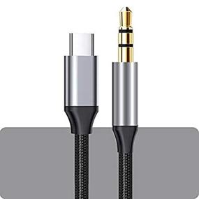 img 1 attached to 🎧 USB C to 3.5mm Audio Jack Adapter, Type C Headphone Extension Cable for Samsung Galaxy S20 Plus, Note 10, Motorola Moto Z Series - Compatible with USB-C (5 Feet)