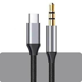 img 4 attached to 🎧 USB C to 3.5mm Audio Jack Adapter, Type C Headphone Extension Cable for Samsung Galaxy S20 Plus, Note 10, Motorola Moto Z Series - Compatible with USB-C (5 Feet)