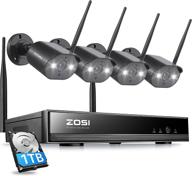 📷 zosi 1080p wireless security camera system: 8-channel cctv nvr with 1tb hard drive and 4pcs 1080p wifi ip cameras – outdoor/indoor, spot light & sound alarm, 2-way audio, human motion alerts logo