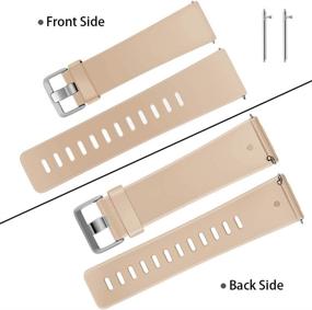 img 3 attached to GEAK Sports Bands for Fitbit Versa/Fitbit Versa 2/Fitbit Versa Lite, Soft Waterproof Wristbands Accessories Compatible with Fitbit Versa Smartwatch for Women Men, Pack of 3 in Small and Large Sizes