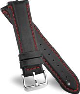 🔒 dura straps waterproof leather watch bands with stylish stitches for men and women logo