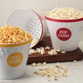 img 1 attached to 🍿 Hutzler Popcorn Bucket, Red Large: The Perfect Snack Companion for Movie Nights and Parties!