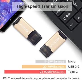 img 3 attached to 📱 128 ГБ 3в1 USB флеш-накопитель для Android телефона: Micro & Type-C, USB 3.0 - Samsung Galaxy Note 10, S10,Note 9, S9, S8, S7, S6, S5, Google Pixel USB-накопитель