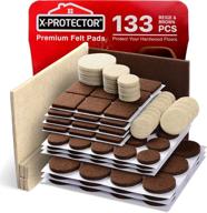 x-protector 133 pcs premium felt furniture pads for wood 🛋️ floors - best furniture feet protectors for hardwood and laminate flooring логотип