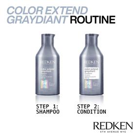 img 1 attached to 🌪️ Redken Color Extend Graydiant: Revitalize Gray & Silver Hair with Purple Shampoo & Hair Toner