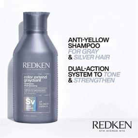 img 2 attached to 🌪️ Redken Color Extend Graydiant: Revitalize Gray & Silver Hair with Purple Shampoo & Hair Toner