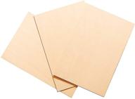 set of 3 unfinished unpainted basswood plywood thin sheets - 300 x 200 x 2 mm / 12 x 8 x 0.08 inch - ideal for craft diy, hand-made projects, mini house building, and architectural models logo