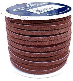 img 2 attached to 🎀 25 Yard Spool of Dark Brown Lace Lacing Leather Suede by Dangerous Threads